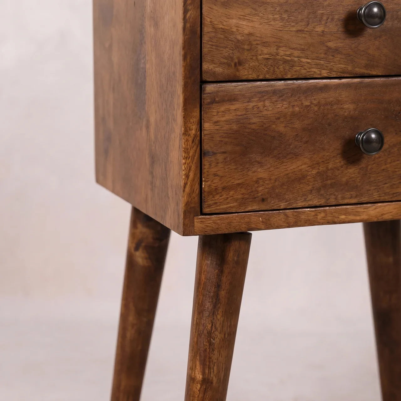 Mini 2 Drawer Chestnut nightstand