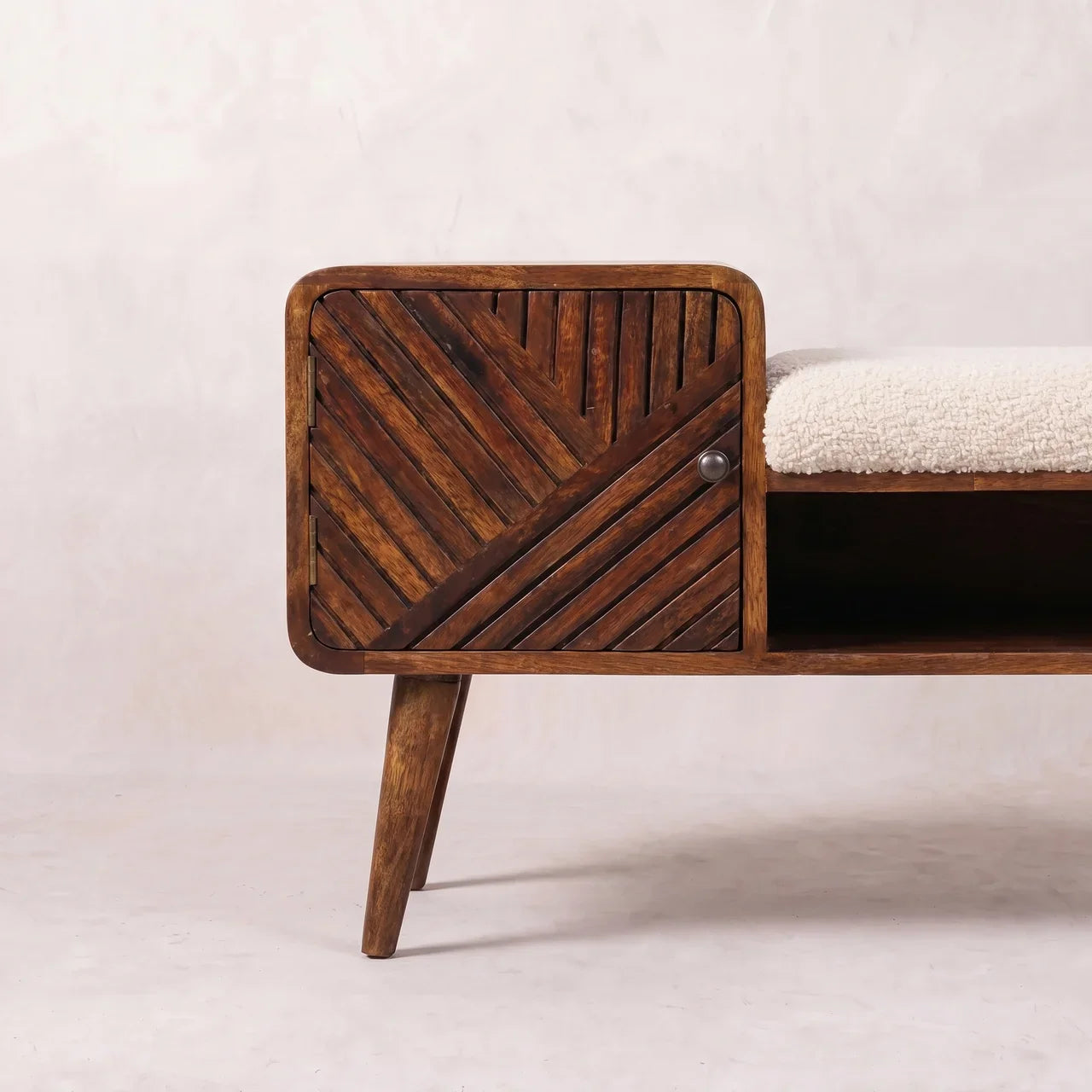 Boucle Carved Chestnut Telephone Table