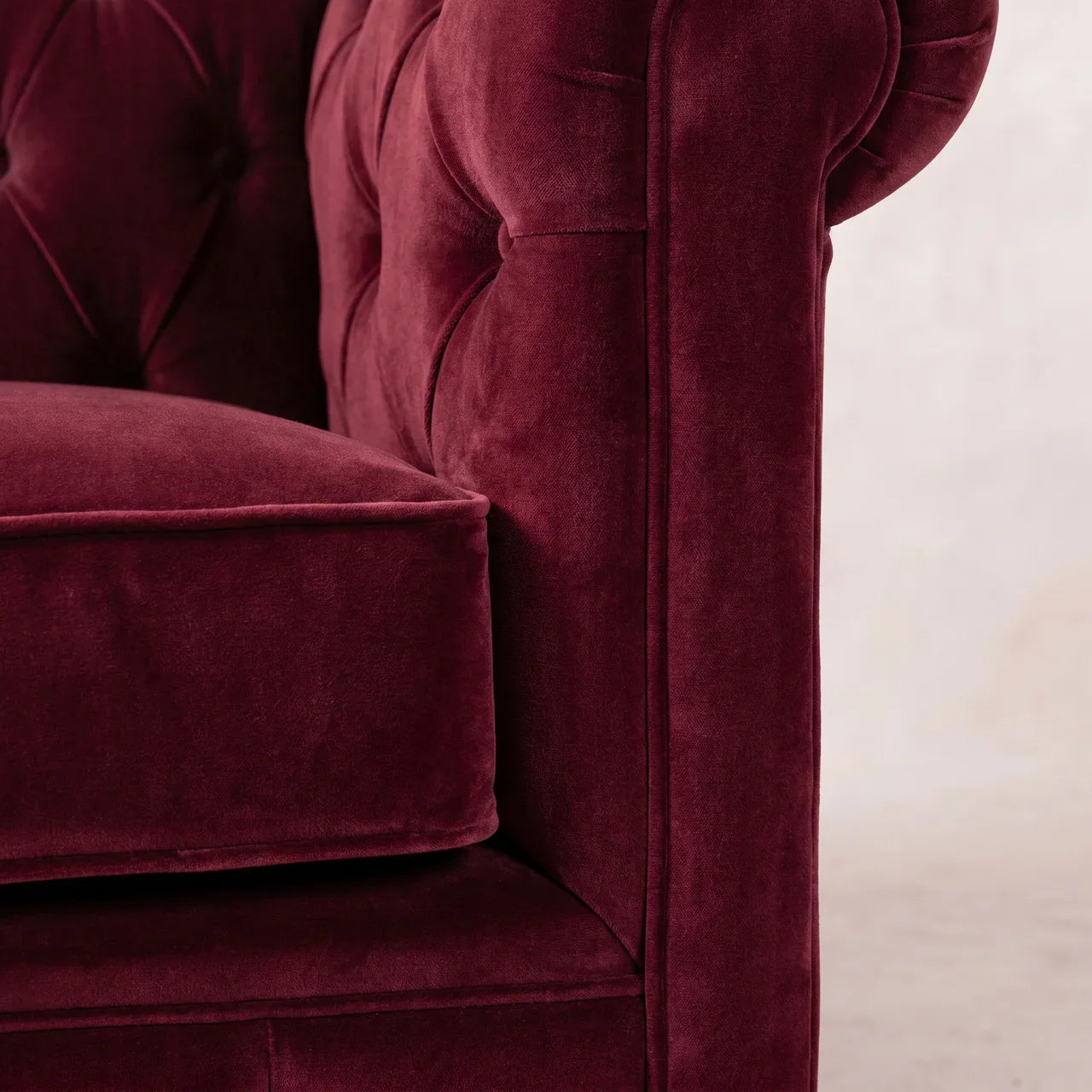 Wine Red Chesterfield Armchair