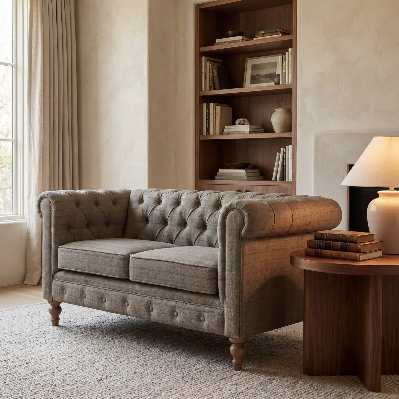 Multi Tweed 2 Seat Chesterfield
