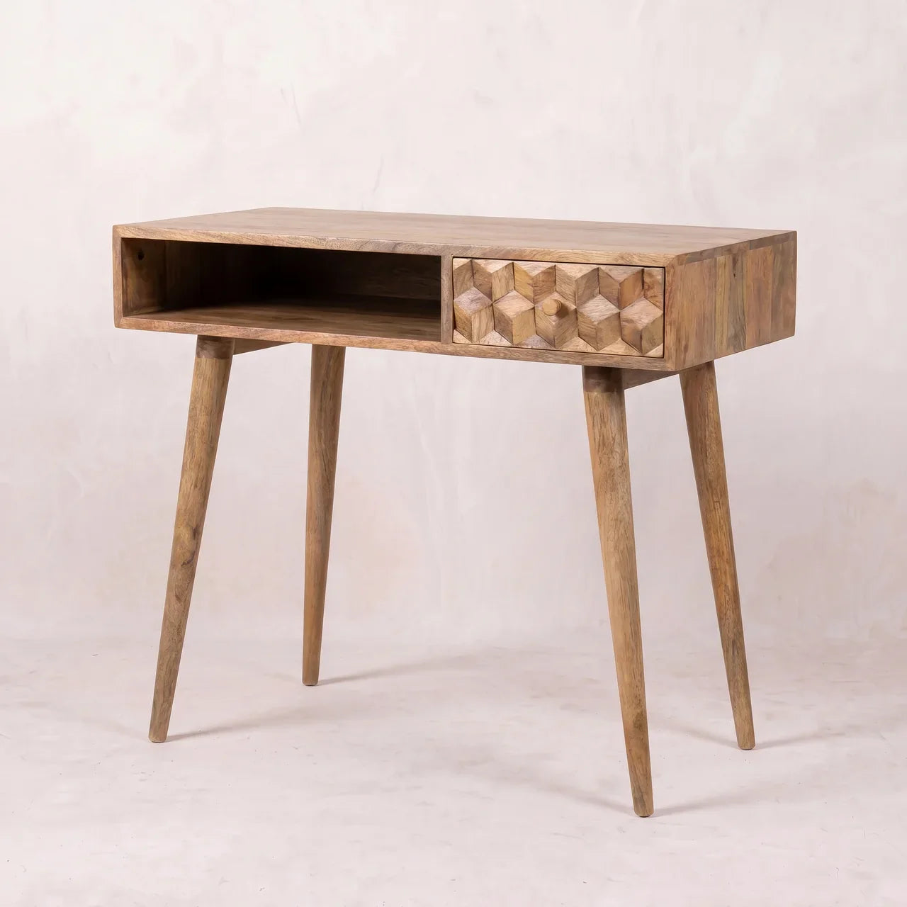 Cube Carved Writing Desk