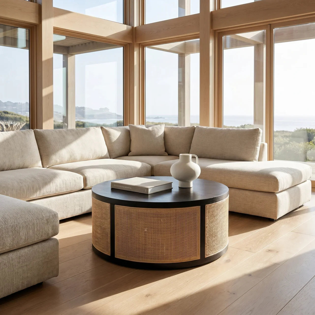 Monaco Round Rattan Centerpiece