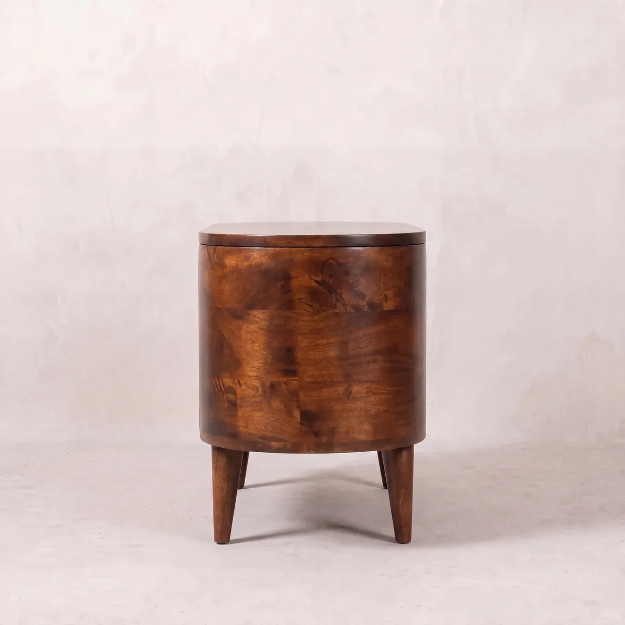 California Walnut Rounded Lid up Blanket Box