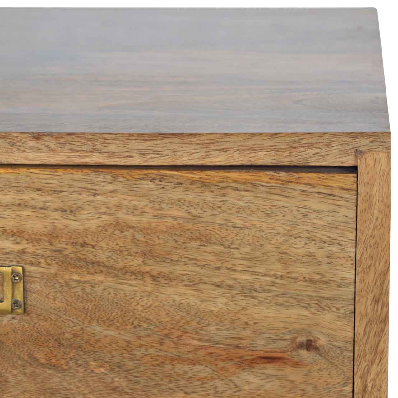 Brass Metal Slot Nightstand