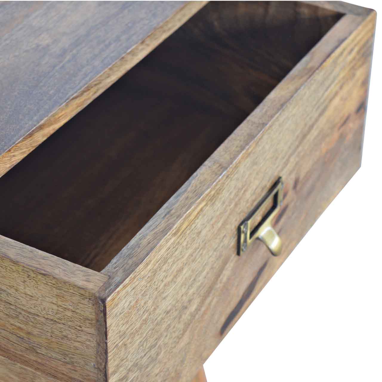 Brass Metal Slot Nightstand