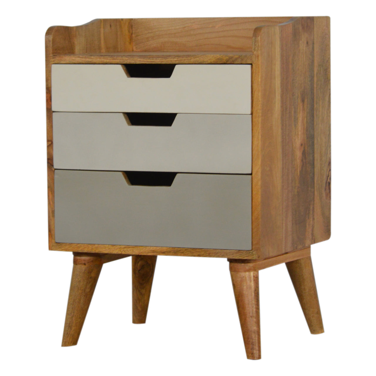 Grey and White Gradient Nightstand