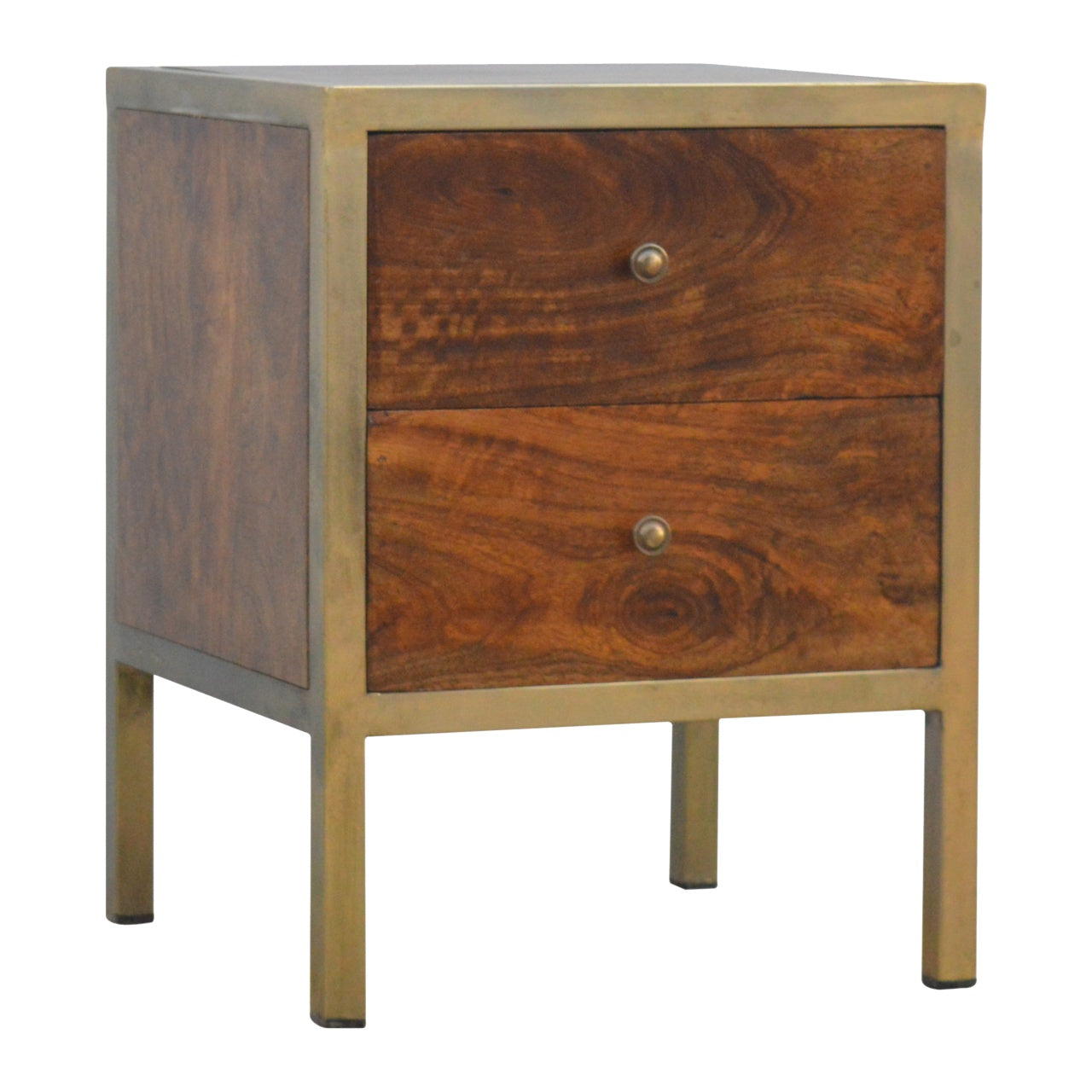 Gold Iron Frame Nightstand